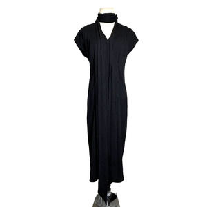 MM. LaFleur black cap sleeves midi dress size 4